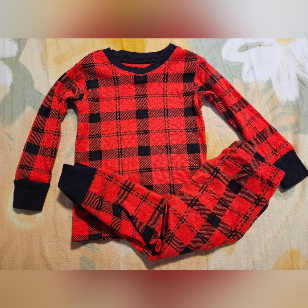 Carter's Red and Black Plaid Baby Pajama Set